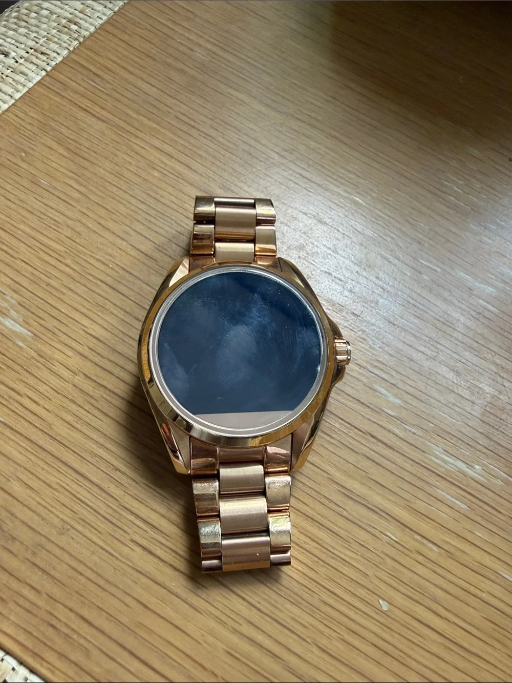 Michael Kors Rose Gold-Tone Smartwatch with Metal Link Bracelet